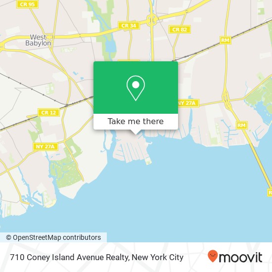 710 Coney Island Avenue Realty map