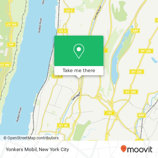 Yonkers Mobil map