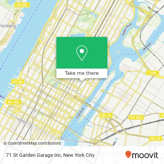 71 St Garden Garage Inc map