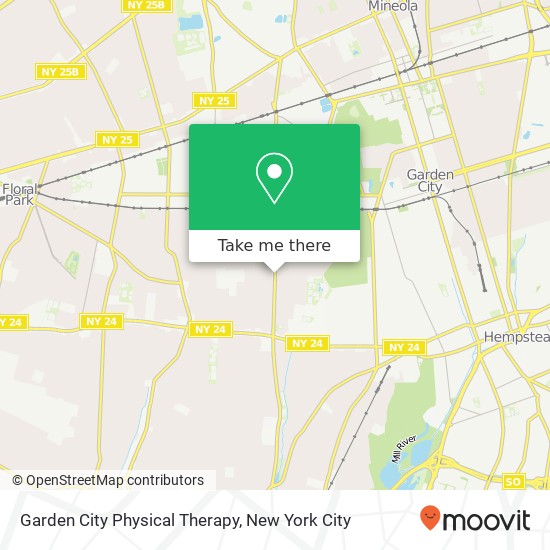 Mapa de Garden City Physical Therapy