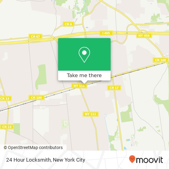 24 Hour Locksmith map