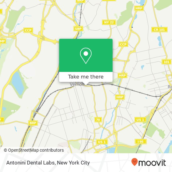 Antonini Dental Labs map