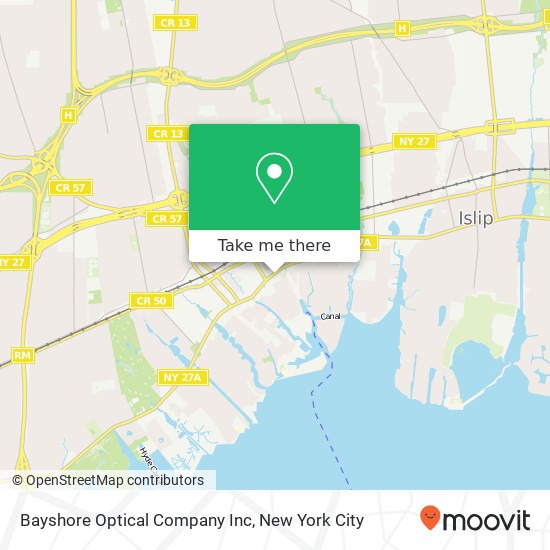 Bayshore Optical Company Inc map