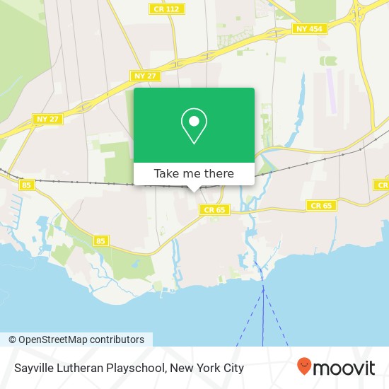 Mapa de Sayville Lutheran Playschool