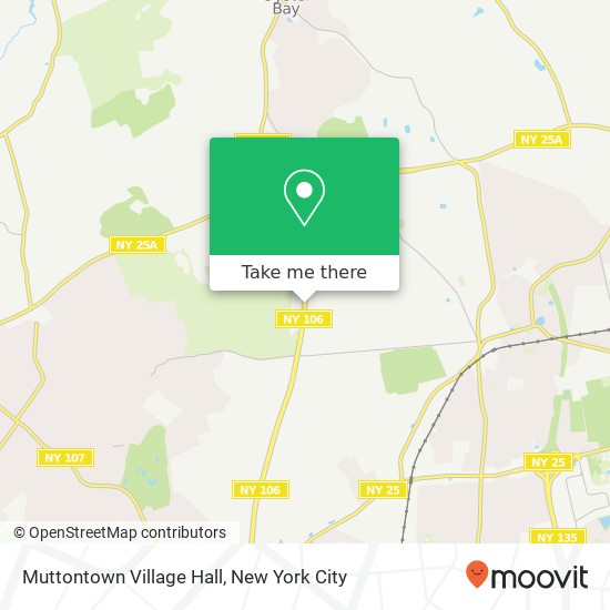 Muttontown Village Hall map