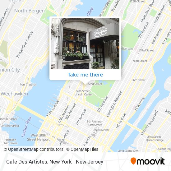 Cafe Des Artistes map