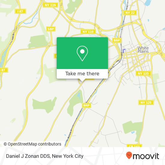 Daniel J Zonan DDS map