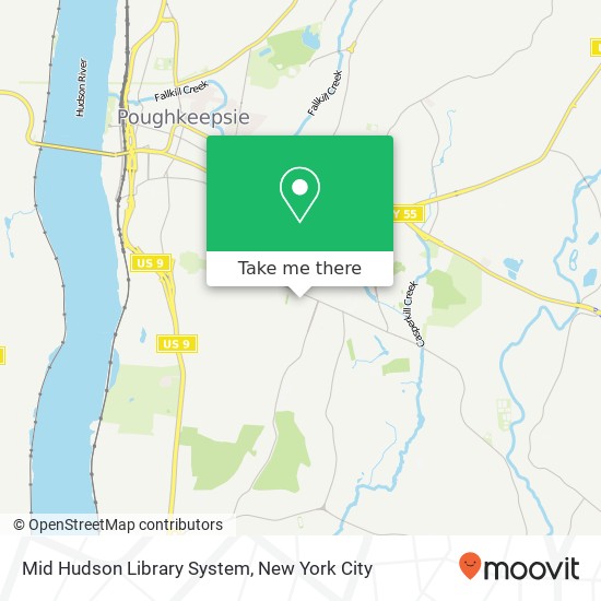 Mid Hudson Library System map