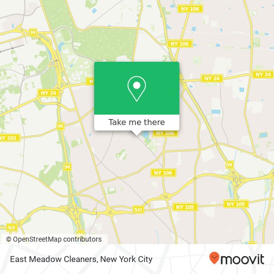Mapa de East Meadow Cleaners
