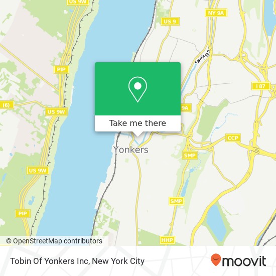 Tobin Of Yonkers Inc map