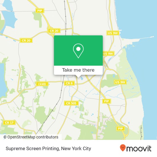 Mapa de Supreme Screen Printing