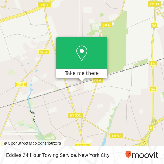 Eddies 24 Hour Towing Service map