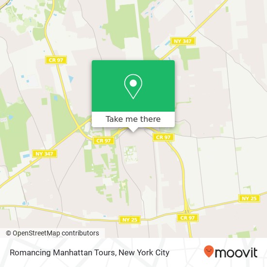 Romancing Manhattan Tours map