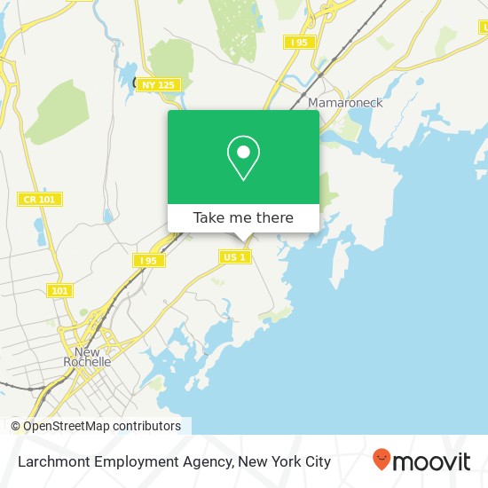 Larchmont Employment Agency map