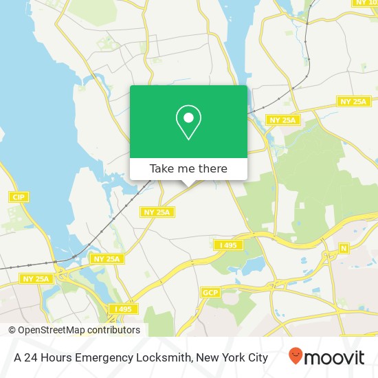 A 24 Hours Emergency Locksmith map