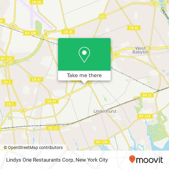 Lindys One Restaurants Corp map