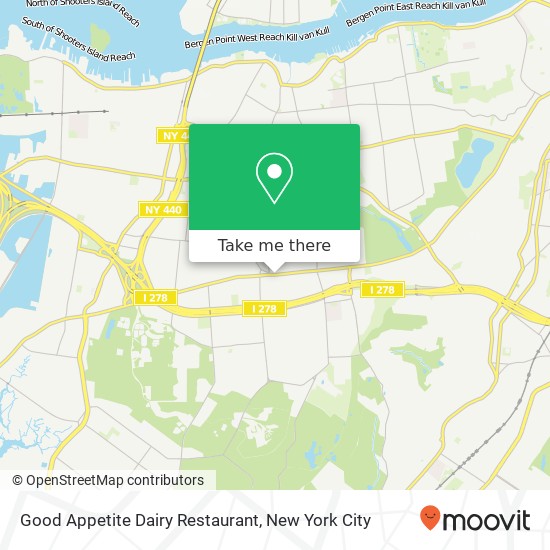 Mapa de Good Appetite Dairy Restaurant