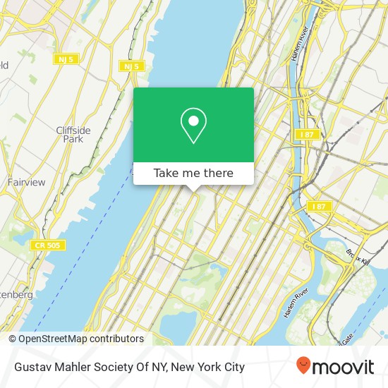 Gustav Mahler Society Of NY map