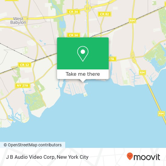 J B Audio Video Corp map