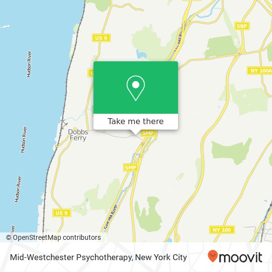 Mid-Westchester Psychotherapy map