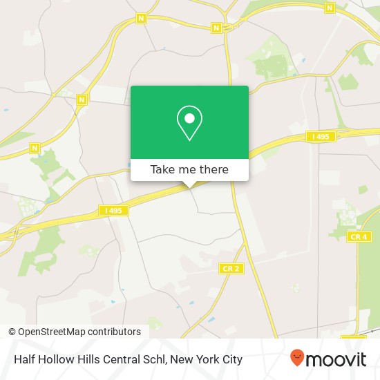 Half Hollow Hills Central Schl map
