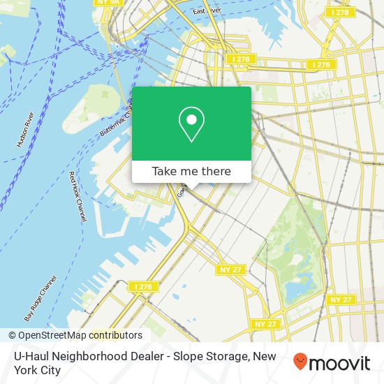 U-Haul Neighborhood Dealer - Slope Storage map