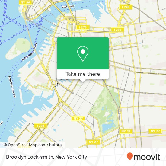 Mapa de Brooklyn Lock-smith