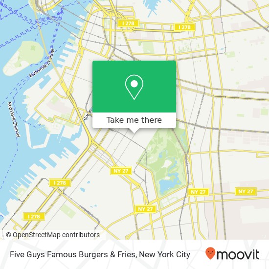 Five Guys Famous Burgers & Fries map