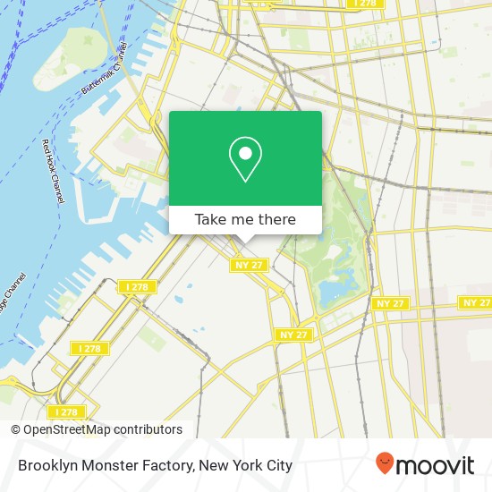 Mapa de Brooklyn Monster Factory