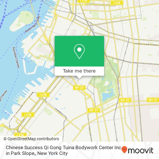 Mapa de Chinese Success Qi Gong Tuina Bodywork Center Inc in Park Slope,