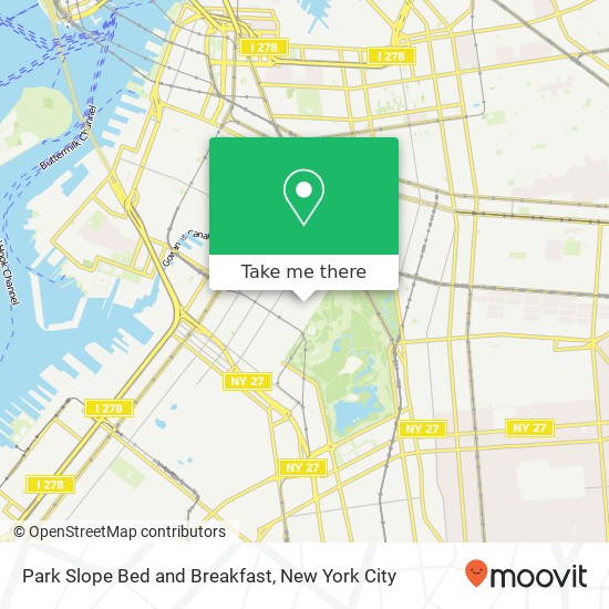 Mapa de Park Slope Bed and Breakfast