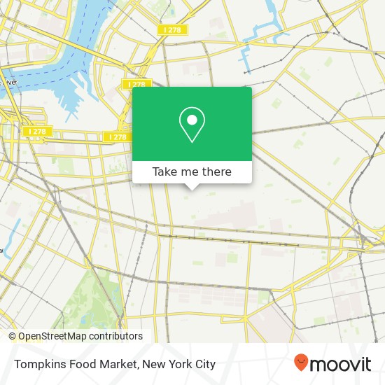 Mapa de Tompkins Food Market