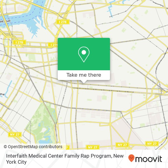 Interfaith Medical Center Family Rap Program map