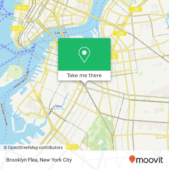Mapa de Brooklyn Flea
