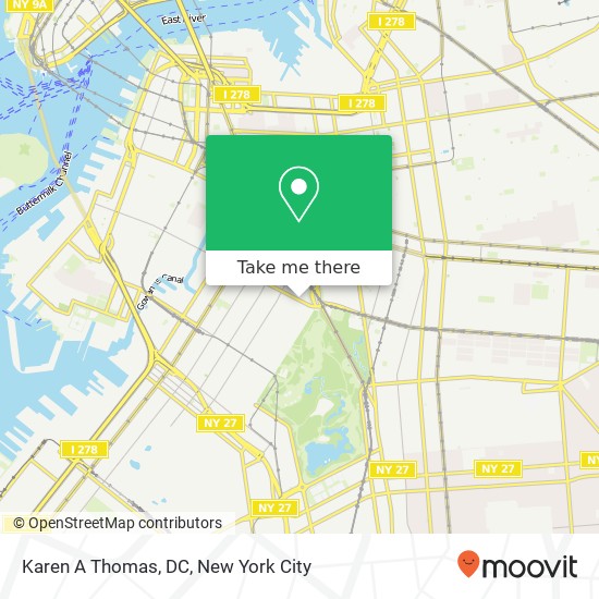 Karen A Thomas, DC map