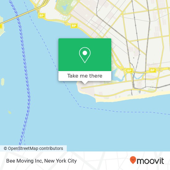 Bee Moving Inc map