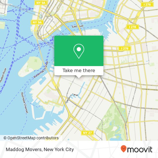 Maddog Movers map