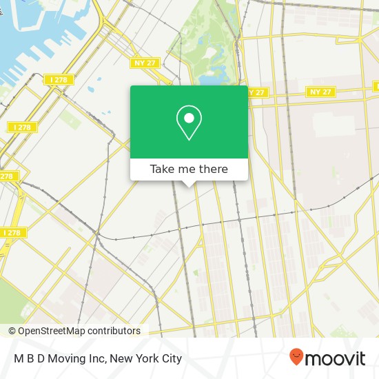 M B D Moving Inc map