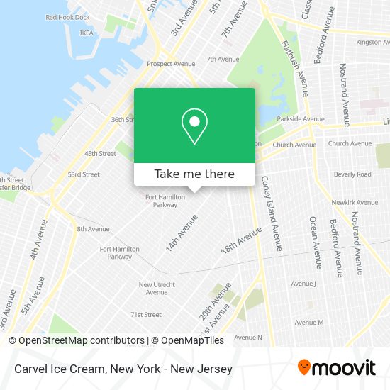 Carvel Ice Cream map