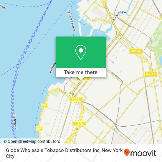 Globe Wholesale Tobacco Distributors Inc map