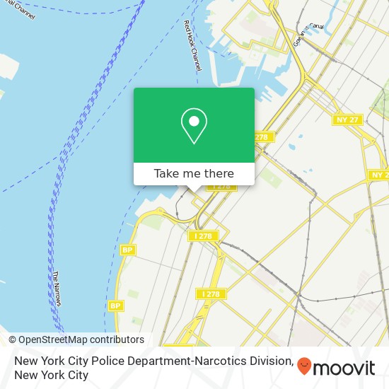New York City Police Department-Narcotics Division map