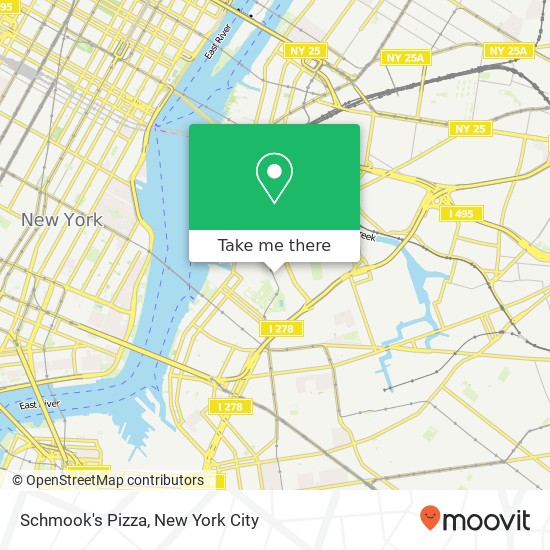 Schmook's Pizza map
