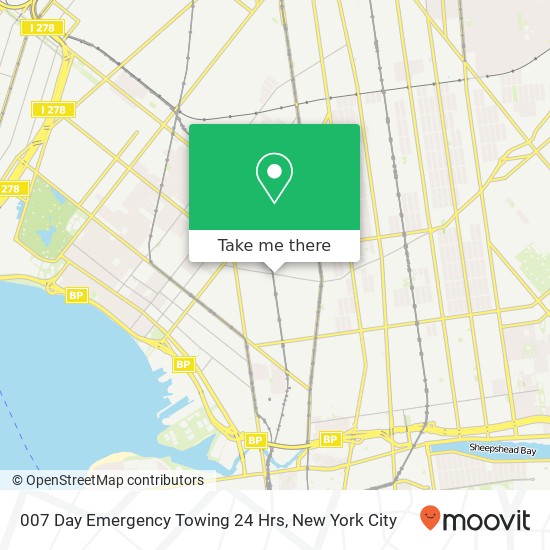 007 Day Emergency Towing 24 Hrs map