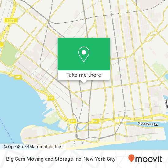 Mapa de Big Sam Moving and Storage Inc