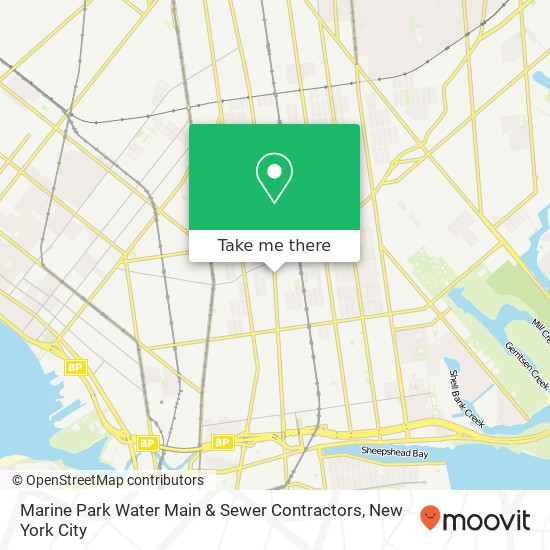 Marine Park Water Main & Sewer Contractors map