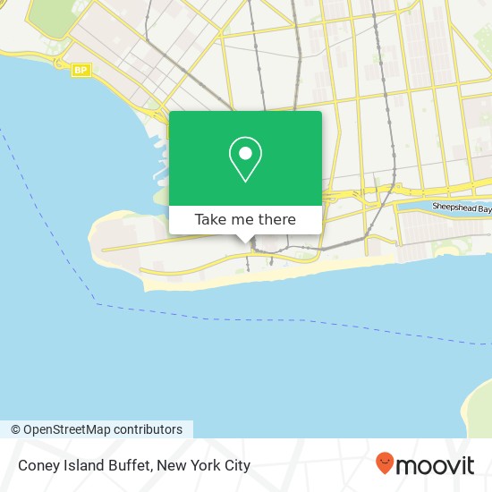 Mapa de Coney Island Buffet