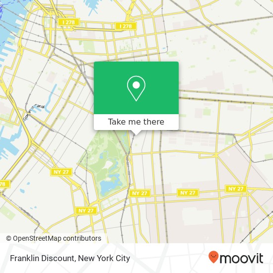 Franklin Discount map
