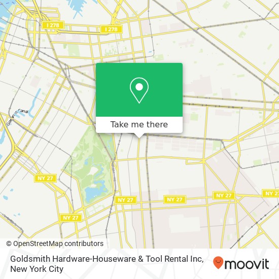 Mapa de Goldsmith Hardware-Houseware & Tool Rental Inc