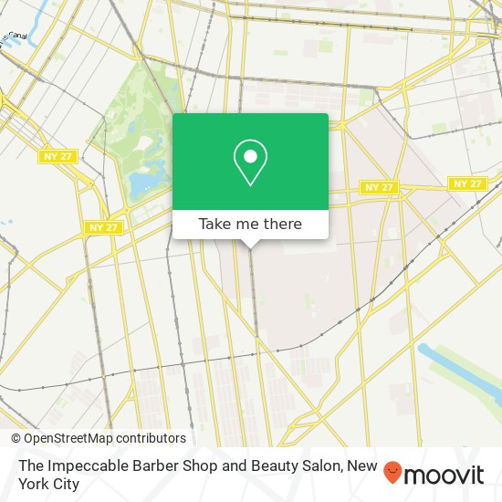 The Impeccable Barber Shop and Beauty Salon map