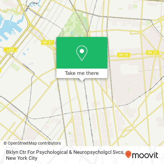 Bklyn Ctr For Psychological & Neuropsycholgcl Svcs map